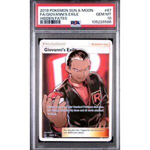 2019 POKEMON SUN & MOON HIDDEN FATES #67 FA/GIOVANNI'S EXILE HIDDEN FATES